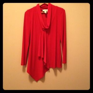 Joseph Ribkoff long sleeve red tunic size 8